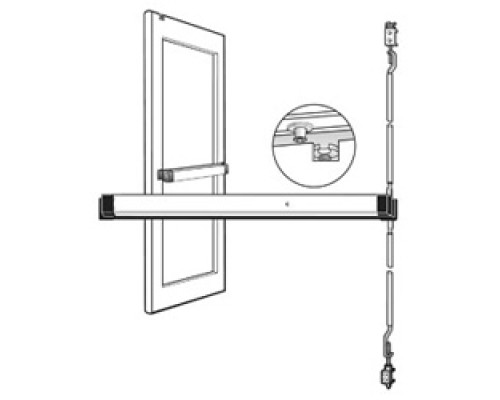 ADAMS RITE MANUFACTURING  8611LR42               Door Concealed Vertical Rod Exit Device, Narrow Stile, Electric Latch Retraction, 42
