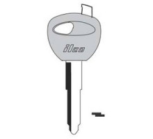 KABA ILCO CORP  MAZ24-GTS NP A71  AJ00001370              Key Shell, Look-Alike, Brass, Nickel Plated, With GTI Transponder, For Mazda