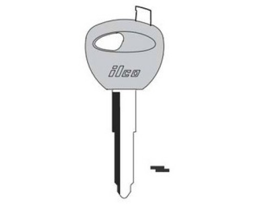 KABA ILCO CORP  MAZ24-GTS NP A71  AJ00001370              Key Shell, Look-Alike, Brass, Nickel Plated, With GTI Transponder, For Mazda