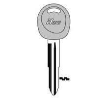 KABA ILCO CORP  HY12-P NP A09  AJ01579012              Vehicle Key Blank, Plastic Head, Brass, Nickel Plated, 9 Price Group, For Hyundai
