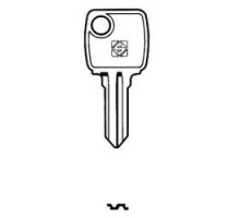 KABA ILCO CORP  KI17 NP A14               Vehicle Key Blank, Brass, Nickel Plated, 14 Price Group, For Gas Cap Lock
