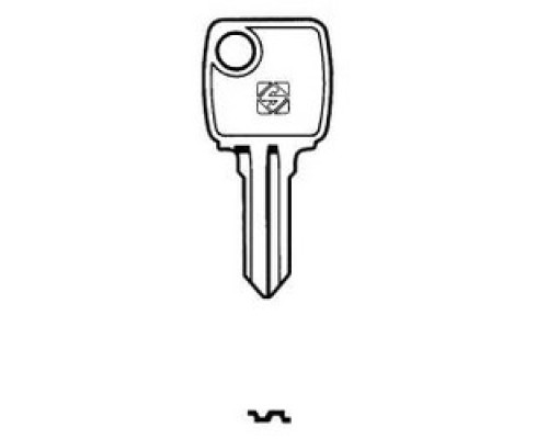 KABA ILCO CORP  KI17 NP A14               Vehicle Key Blank, Brass, Nickel Plated, 14 Price Group, For Gas Cap Lock