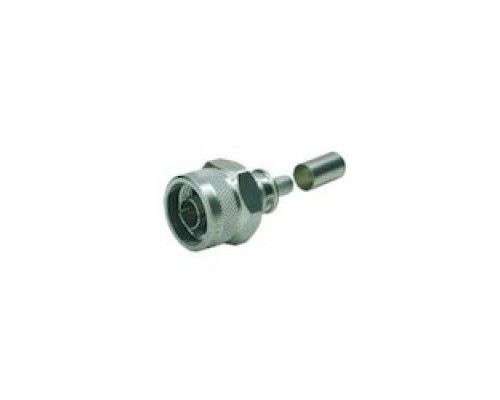 TIMES MICROWAVE  EZ-240-NMH-X               Type-n Male Straight Plug 50 Ohm Crimp Sleeve Non Solder Cent LMR-240 No BRD Trim