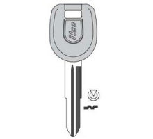 KABA ILCO CORP  MIT12-PT NP  IAX00002942              Vehicle Key Blank, Transponder Key, Brass, Nickel Plated, For Mitsubishi