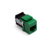 LEVITON  41108-RV8               Voice Grade QuickPort Connector, 8 Position, 8 Conductor, Green