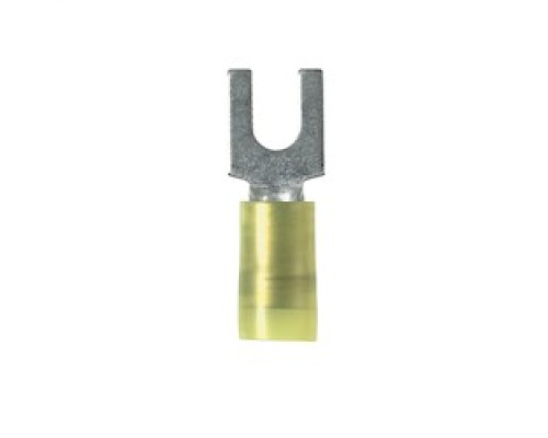 PANDUIT  PN10-10F-E               Fork Terminal, nylon insulated, 12 - 10 AWG, #10 stud size, convenience package.