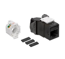 LEVITON  61UJK-RE6               Mod Jack, Atlas-X1, Category 6 UTP Connector, Black