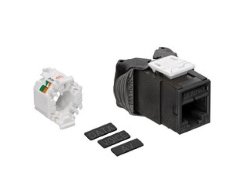 LEVITON  61UJK-RE6               Mod Jack, Atlas-X1, Category 6 UTP Connector, Black