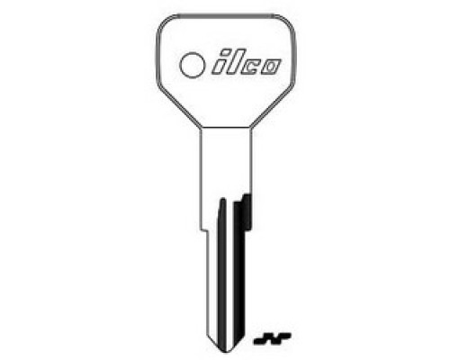 KABA ILCO CORP  FT48 NP A13  X166              Vehicle Key Blank, Brass, Nickel Plated, 13 Price Group, For Alfa Romeo