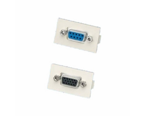 PANDUIT  CMD15HDCIWY               D-Sub Connector, 15 Pin HD, 2 Port Female/Female Coupler, Off White