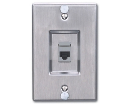 SIEMON COMPANY  MX-WP-K6-SS               Wall Phone Faceplates, MAX Series, Stainless Steel, with keystone MAX module