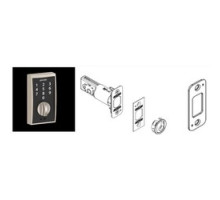 SCHLAGE ALLEGION BRAND  BE375 CEN 619 12-287 10-116        Door Lock Touchscreen Deadbolt, Century, Satin Nickel, With Dual Latch, Round Corner Strike