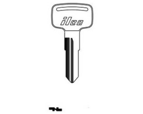 KABA ILCO CORP  YH44 NP A12  X62              Vehicle Key Blank, Brass, Nickel Plated, 12 Price Group, For Yamaha