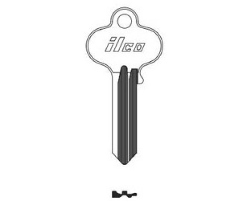 KABA ILCO CORP  1012 NP A06  AL4506411B              Cylinder Lock Key Blank, 5-Pin, Brass, Nickel Plated, 6 Price Group, For Corbin/Russwin