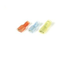 THOMAS & BETTS TNF10-250FDD-XV        Fully Nylon Insulated 2 Crimp Female Disconnect, Wire Range 12-10 AWG, Strip Length 0.35in, Yellow, Install with CM2000 Die A