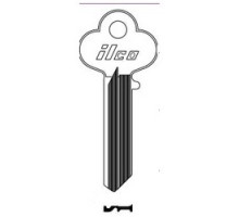 KABA ILCO CORP  A1015MR NS A59               Cylinder Lock Key Blank, 6-Pin, Master, Natural Nickel Silver, 19 Price Group, For Lockwood