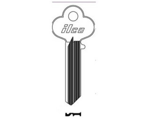 KABA ILCO CORP  A1015MR NS A59               Cylinder Lock Key Blank, 6-Pin, Master, Natural Nickel Silver, 19 Price Group, For Lockwood