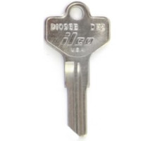 KABA ILCO CORP  D1098B NP A06  AL2931701B              Cylinder Lock Key Blank, Brass, Nickel Plated, 6 Price Group, For Dexter/Master