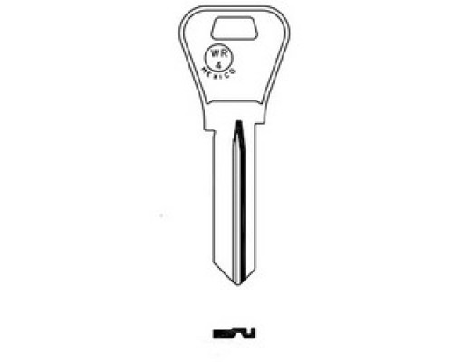 JMA USA  WEI-2E BR 2               Door Key Blank, WR4, Brass, For Weiser