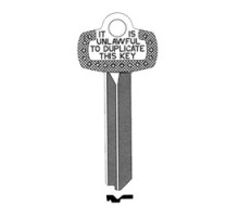 KABA ILCO CORP  1A1Q1 NS A30  IAR63826313              Key Blank, Look-Alike, Q Keyway, Natural Nickel Silver, 5 Price Group, For Best/Falcon
