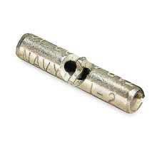 THOMAS & BETTS  EE2               Non-Insulated Butt Splice, Length 1.12in, Width 0.37in, Wire Range #6-#5 AWG, Copper, Tin Plated, 200 Pack