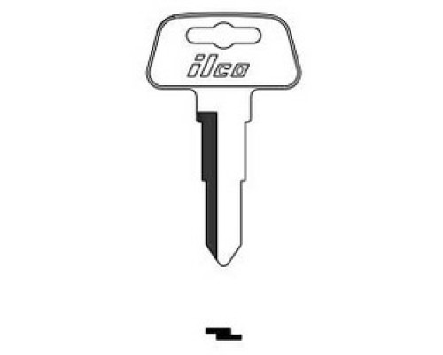 KABA ILCO CORP  HD58 NP A12               Vehicle Key Blank, Brass, Nickel Plated, 12 Price Group, For Honda Motorcycle