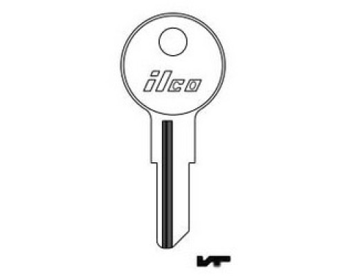 KABA ILCO CORP  1043D NP A14  AA28302052              Cylinder Lock Key Blank, Brass, Nickel Plated, 14 Price Group, For Illinois