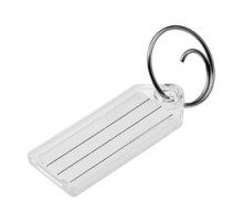 LUCKY LINE PRODUCTS INC  12302               Key Tag and Tang Ring, Transparent, 2-1/4