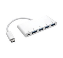 TRIPP LITE U460-004-4A-C        4-Port USB 3.1 Gen 1 Portable Hub, USB-C to x4 USB-A, with USB-C Charging Port, Thunderbolt 3 Compatible