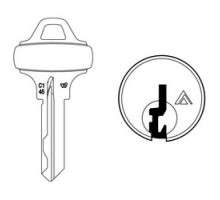 SCHLAGE ALLEGION BRAND  35-002-C145        Door Lock Cylinder Key Blank, Classic, Conventional, Everest, Embossed, Standard, Operating, C145 Keyway, Nickel Silver