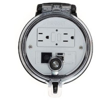 PANDUIT  DAP4BC-G3-4               Data Access Port, 4in. Base, GFCI Outlet, CAT 5e Shielded Coupler, 3 Amp Breaker