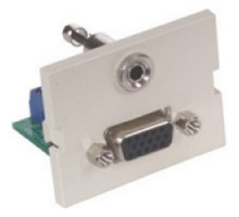 HUBBELL PREMISE WIRING  IM15315OW               iStation Module, SVGA with 3.5mm Stereo, 1.5-Unit, Screw Terminal, Office White