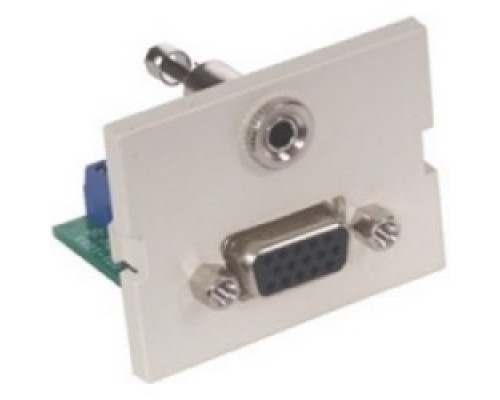 HUBBELL PREMISE WIRING  IM15315W               iStation Modules, SVGA with 3.5 MMStereo Jack, Screw Terminal, 1.5-Unit, White
