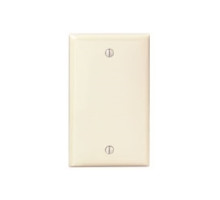 LEVITON  80714-I               1-Gang No Device Blank Wallplate, Standard Size, Thermoplastic Nylon, Box Mount, - Ivory