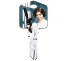 HOWARD KEYS  KW-SW13               Decorative Key Blank, Kwikset, Painted, Star Wars Princess Leia Design, Individually Carded