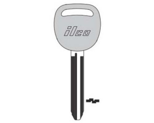 KABA ILCO CORP  B110-P NP A09  AJ00000782              Vehicle Key Blank, Plastic Head, Brass, Nickel Plated, 9 Price Group, For General Motors