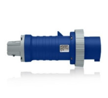 LEVITON  5100P-9W               100 Amp, 120/208 Volt 3, Phase WYE, 4P, 5W, North American, Rated Pin & Sleeve Plug, Industrial Grade, IP67, Watertight, Blue