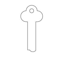 KABA ILCO CORP  723 NS A53               Safe Deposit Key Blank, 0.375