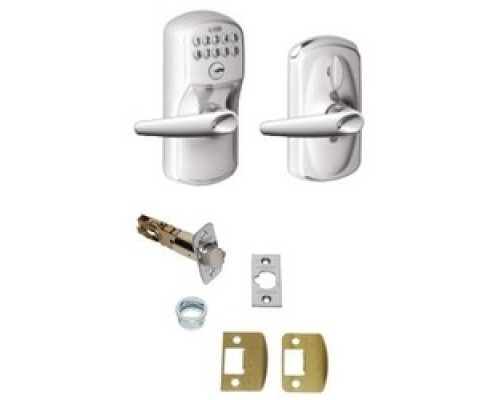 SCHLAGE ALLEGION BRAND  FE595 PLY/JAZ 626 16211 10063        Door Lock, Keypad, Flex-Locking, Plymouth Knob/Jazz, Satin Chrome, With Triple Deadlatch, Dual Strike