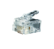 KLEIN  VDV826-601               Modular Telephone Plugs RJ11 6P4C, 25-Pack