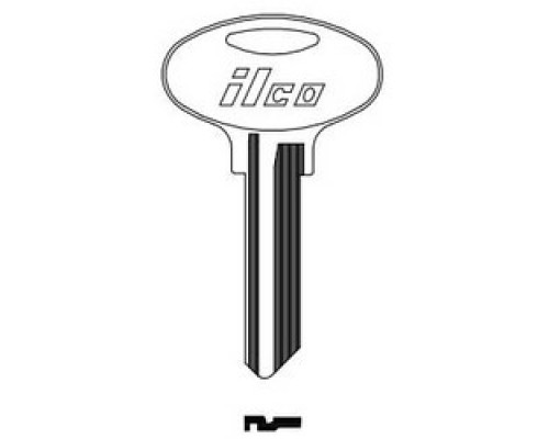 KABA ILCO CORP  A1176 NP A05  KW5              Cylinder Lock Key Blank, 6-Pin, Oval Bow, Brass, Nickel Plated, 5 Price Group, For Kwikset