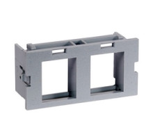 HUBBELL PREMISE WIRING  HWM2KGY10               Plate, Module, WM, 2-Port, Gray, 10 Pack