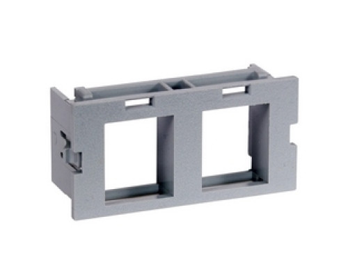 HUBBELL PREMISE WIRING  HWM2KGY10               Plate, Module, WM, 2-Port, Gray, 10 Pack