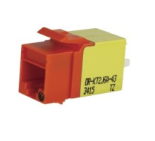 ORTRONICS  KT2J6A-43               Category 6A Keystone Jack, Lacing Cap Termination, Orange