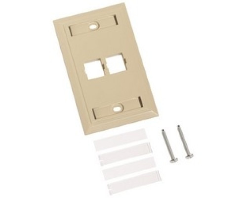 COMMSCOPE SYSTIMAX SOLUTIONS  108168477  M12L-246              L Type Flush Mounted Faceplate, Two Port, Ivory