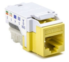 HELLERMANNTYTON  RJ45FC5E-YEL               Category 5e Modular Keystone Jack, Plenum Rated, Yellow, 1/bag