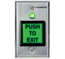 SECO-LARM USA INC  SD-7623-GSTQ               Request-To-Exit Plate, Illuminated, Push-To-Exit, 1-Gang, 12/24 Volt DC, 3 Ampere, 2-3/4