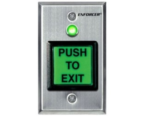 SECO-LARM USA INC  SD-7623-GSTQ               Request-To-Exit Plate, Illuminated, Push-To-Exit, 1-Gang, 12/24 Volt DC, 3 Ampere, 2-3/4
