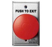 ALARM CONTROLS  TS-21R               Pushbutton, Large, Mushroom, 1-Gang, Momentary, PUSH TO EXIT Label, 1NO-1NC, 10 Ampere at 120 Volt AC/35 Volt DC, -25 to 70 Deg C, 2-1/2