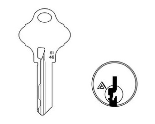 SCHLAGE ALLEGION BRAND  35-272-S123        Door Lock Cylinder Key Blank, Classic, Conventional, Everest 29, DO NOT DUPLICATE,Unembossed, Plain Bow, S123 Keyway, Nickel Silver